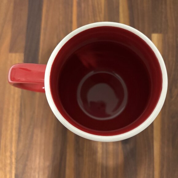 Chelsea Bistro 16oz Mug Mushrooms & Butterflies Red Handle Nature Cottagecore - Picture 8 of 11